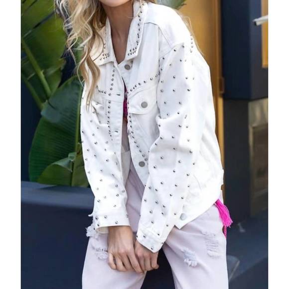 POL Denim Studded Overall Shorts with Side Pockets